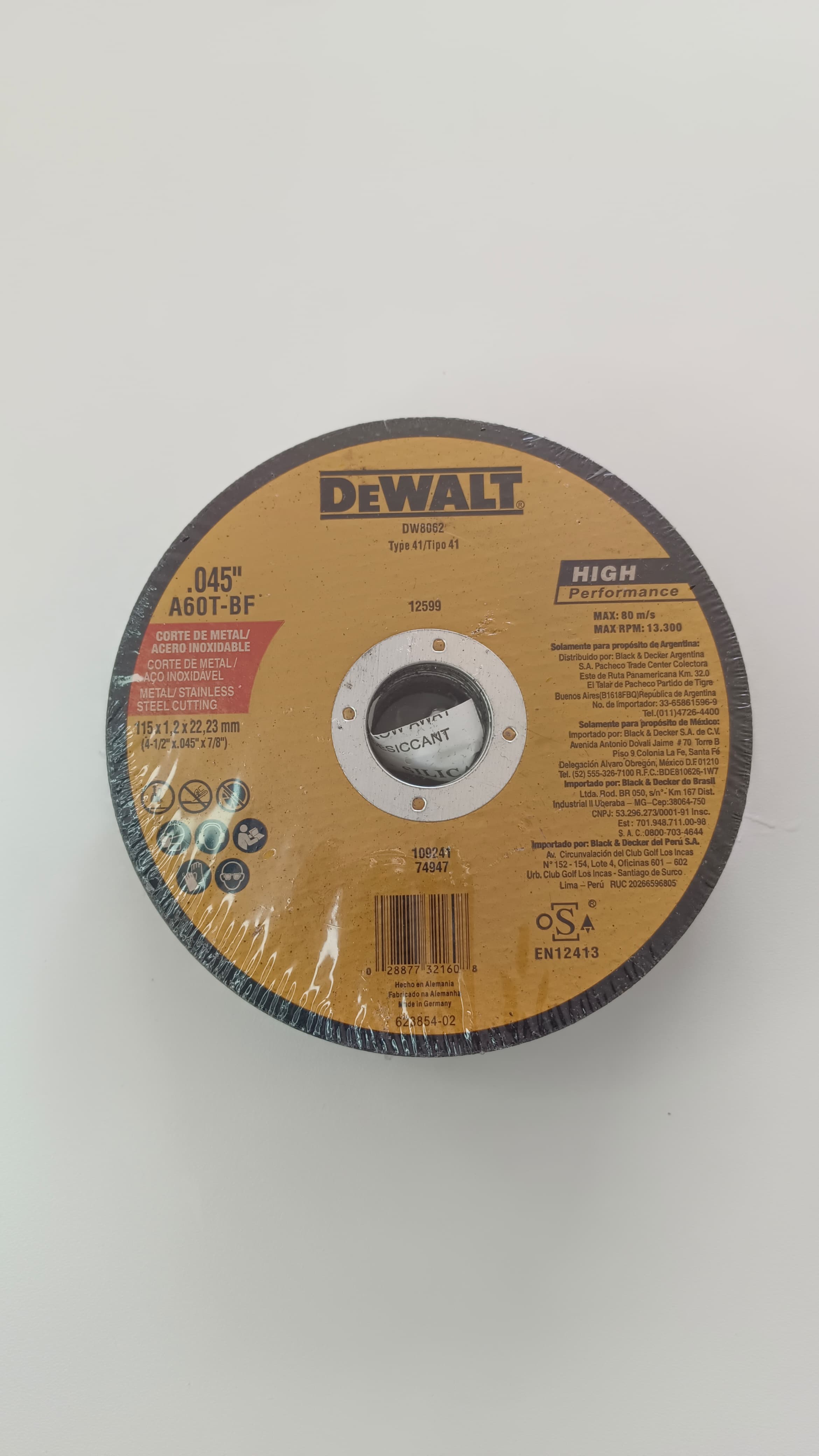 DISCO DE CORTE 4 1/2 X 25 UNIDADES